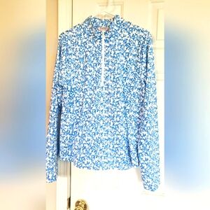 Tommy Bahama Blue and White Pullover